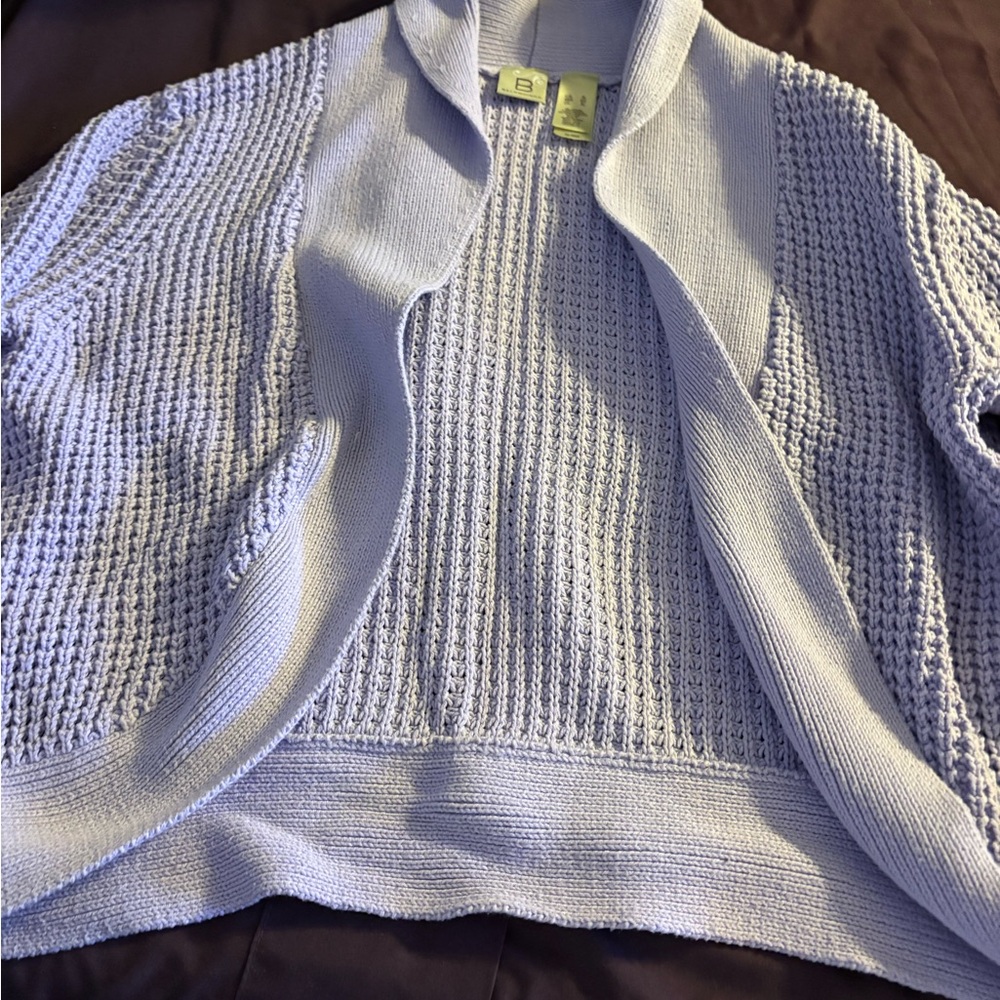 Elegant Lavender Open-Front Cardigan